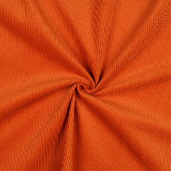 Washed Stretch Cotton Corduroy - Orange